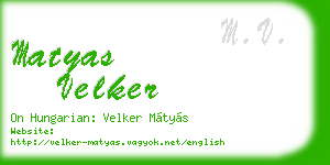 matyas velker business card